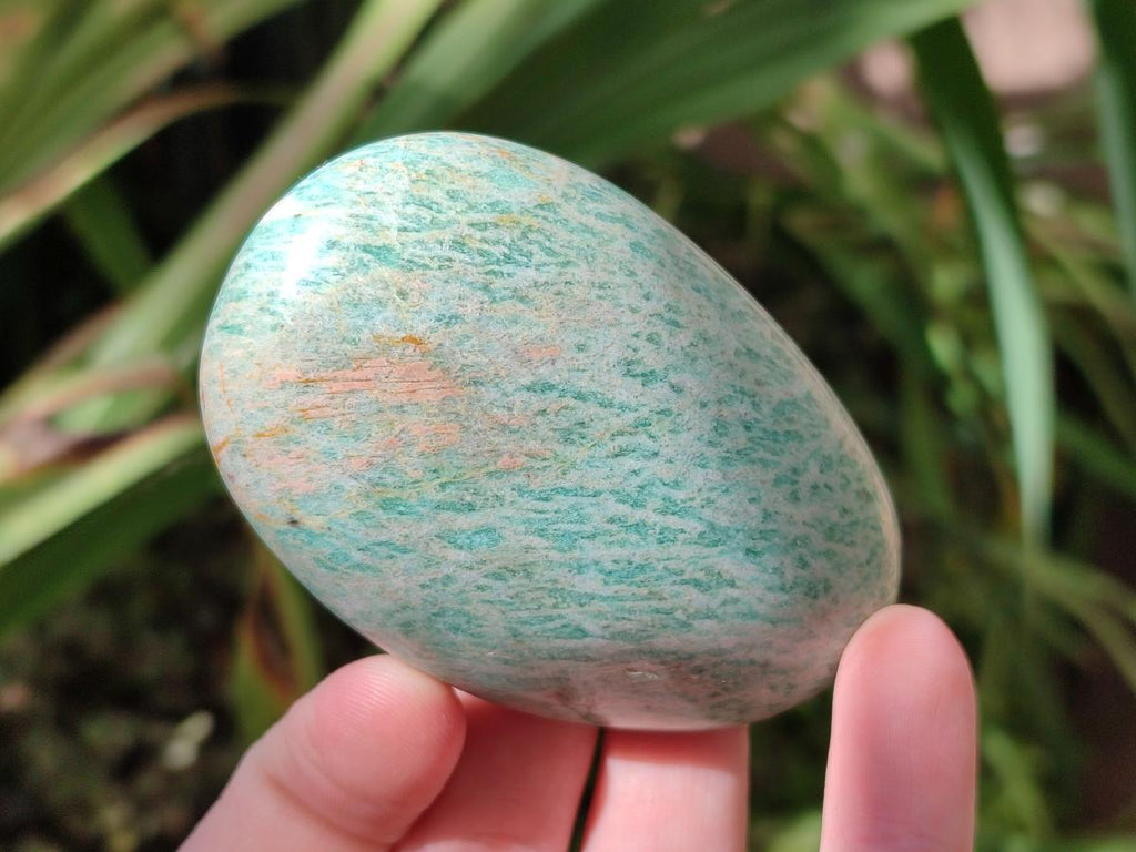 Polished Amazonite Palm Stones and Standing Free Forms x 12 From Zimbabwe - Toprock Gemstones and Minerals 