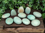 Polished Amazonite Palm Stones and Standing Free Forms x 12 From Zimbabwe - Toprock Gemstones and Minerals 
