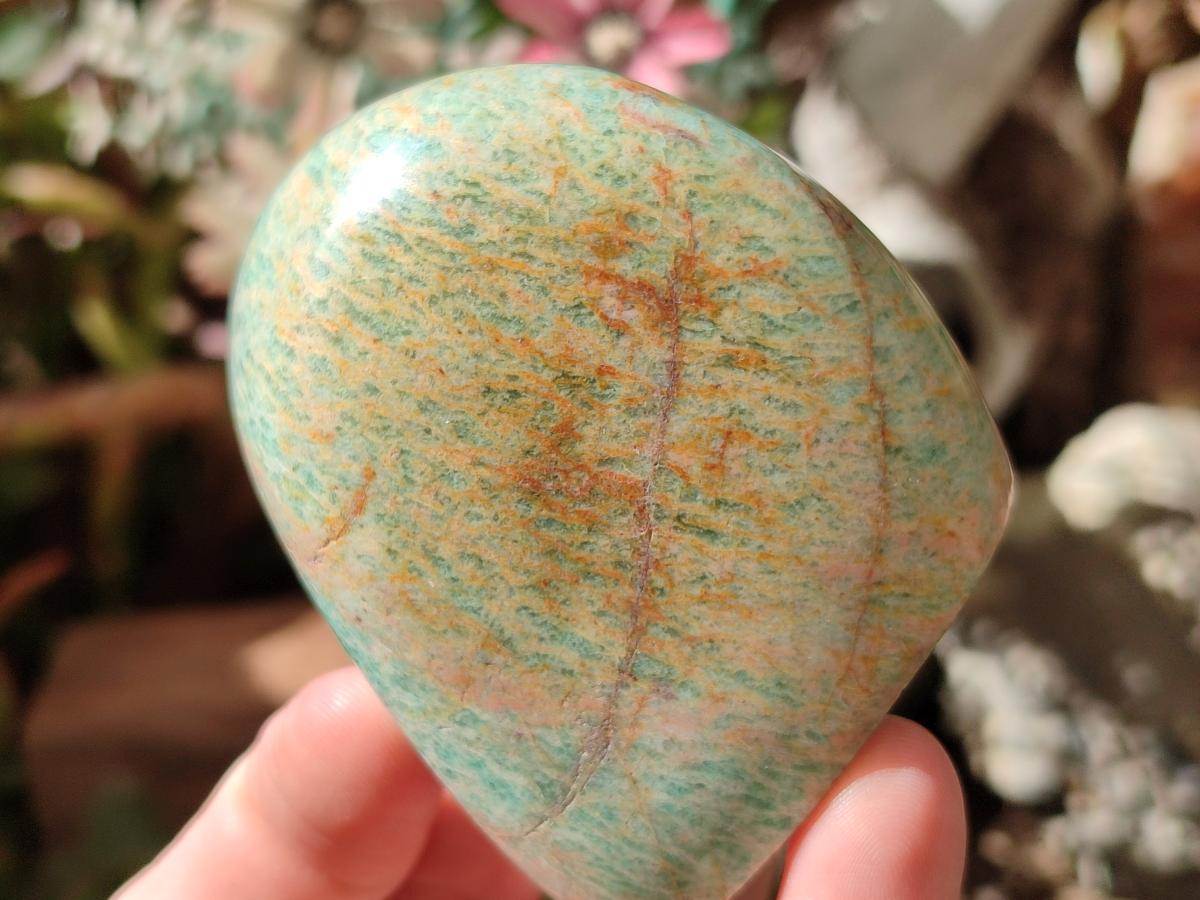Polished Amazonite Palm Stones and Standing Free Forms x 12 From Zimbabwe - Toprock Gemstones and Minerals 