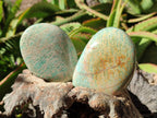Polished Amazonite Palm Stones and Standing Free Forms x 12 From Zimbabwe - Toprock Gemstones and Minerals 