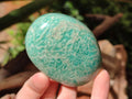 Polished Amazonite Palm Stones and Standing Free Forms x 12 From Zimbabwe - Toprock Gemstones and Minerals 