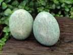 Polished Amazonite Palm Stones and Standing Free Forms x 12 From Zimbabwe - Toprock Gemstones and Minerals 