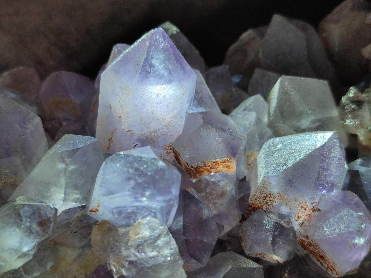 Natural Jacaranda Amethyst Crystal Clusters x 2 From Mumbwa, Zambia - Toprock Gemstones and Minerals 