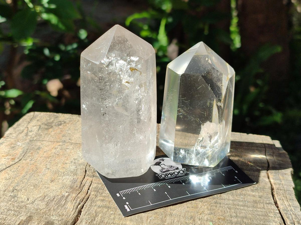 Polished Clear Quartz Display Crystals x 4 From Madagascar - Toprock Gemstones and Minerals 