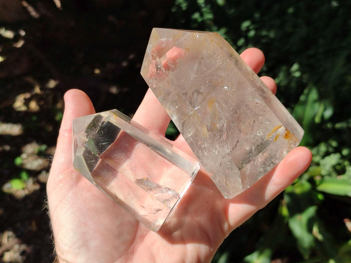 Polished Clear Quartz Display Crystals x 4 From Madagascar - Toprock Gemstones and Minerals 