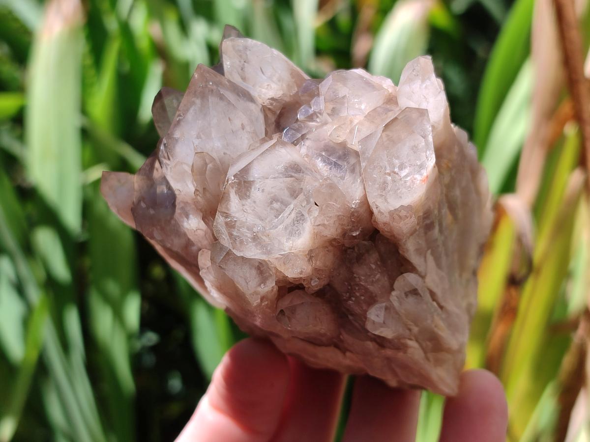 Natural Cascading Smokey Citrine Quartz Clusters x 3 From Luena, Congo - Toprock Gemstones and Minerals 