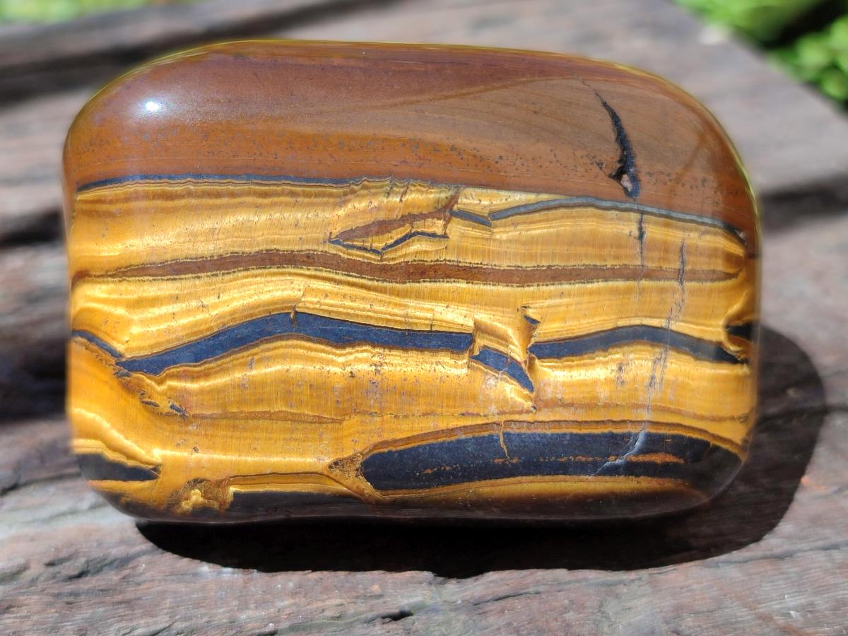 Polished Golden Tigers Eye Free Forms x 6 From Prieska, South Africa - Toprock Gemstones and Minerals 