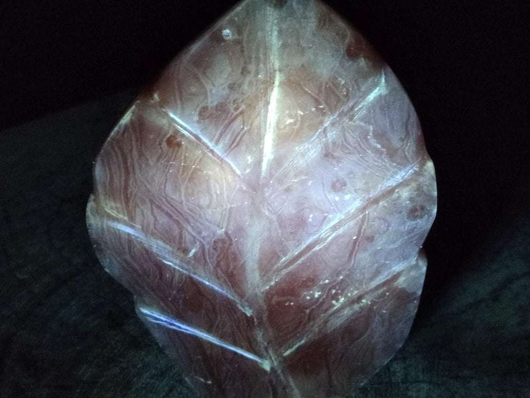 Polished Orange Twist Calcite Leaf Display Pieces x 2 From Maevantanana, Madagascar - Toprock Gemstones and Minerals 