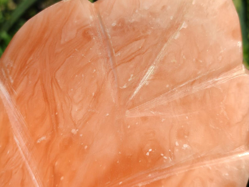 Polished Orange Twist Calcite Leaf Display Pieces x 2 From Maevantanana, Madagascar - Toprock Gemstones and Minerals 