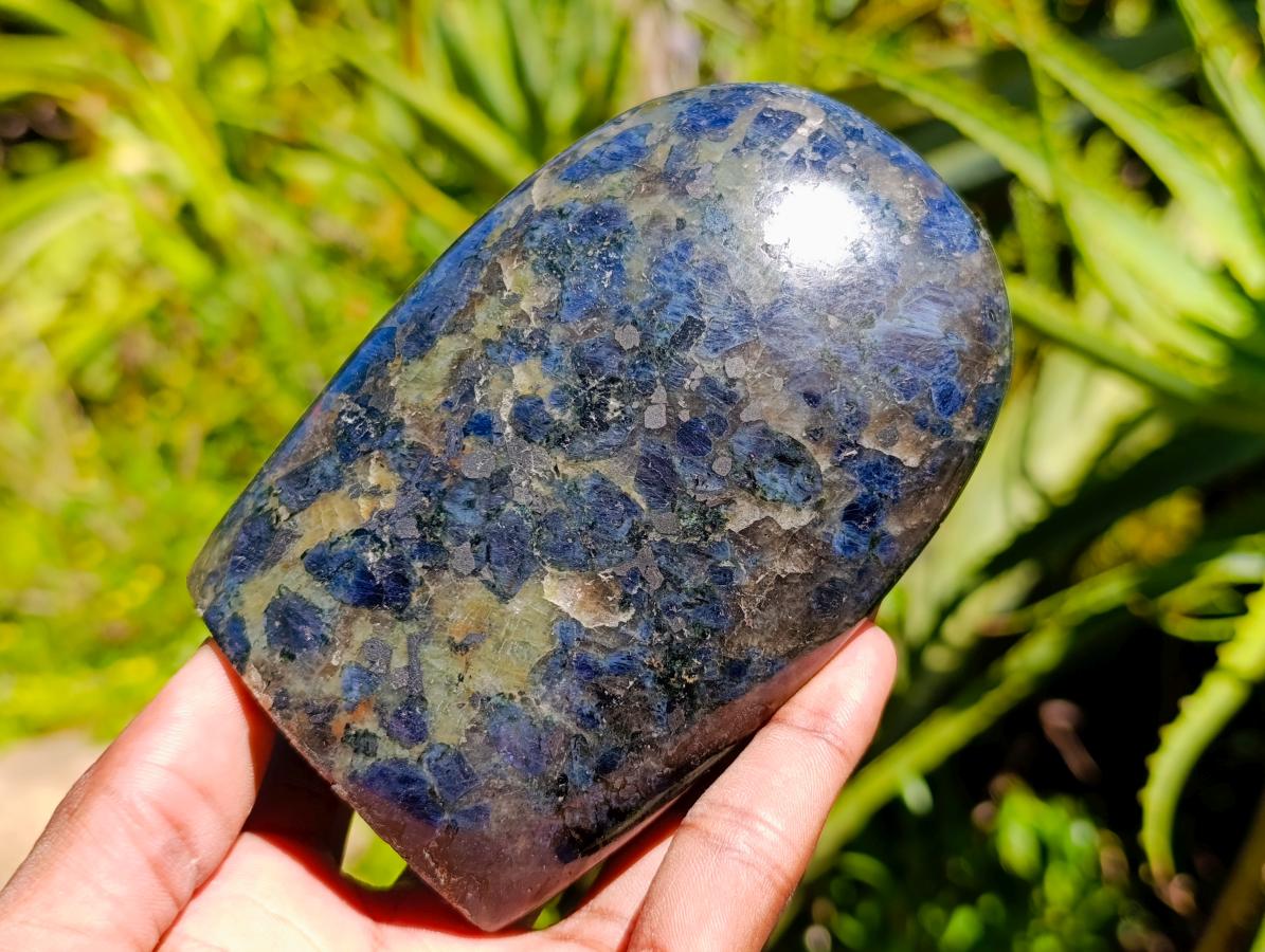 Polished Blue Iolite "Water Sapphire" Standing Free Forms x 2 From Madagascar - Toprock Gemstones and Minerals 