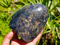 Polished Blue Iolite "Water Sapphire" Standing Free Forms x 2 From Madagascar - Toprock Gemstones and Minerals 