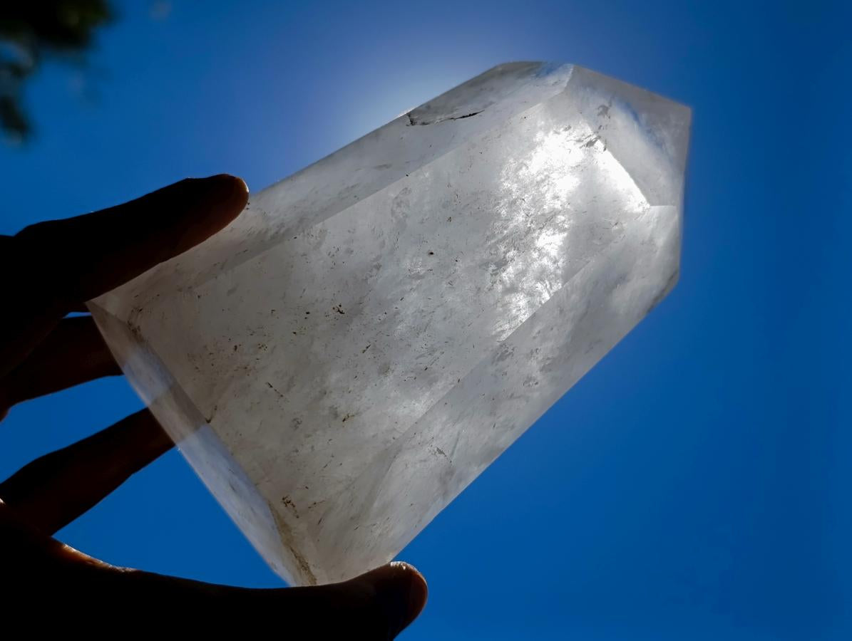 Polished Milky Quartz Display Crystals x 2 From Madagascar - Toprock Gemstones and Minerals 