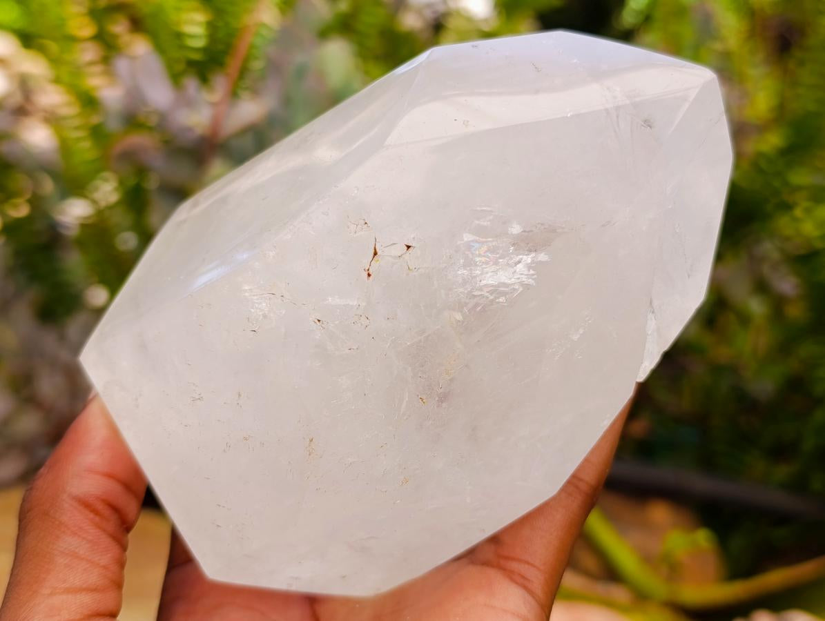 Polished Milky Quartz Display Crystals x 2 From Madagascar - Toprock Gemstones and Minerals 