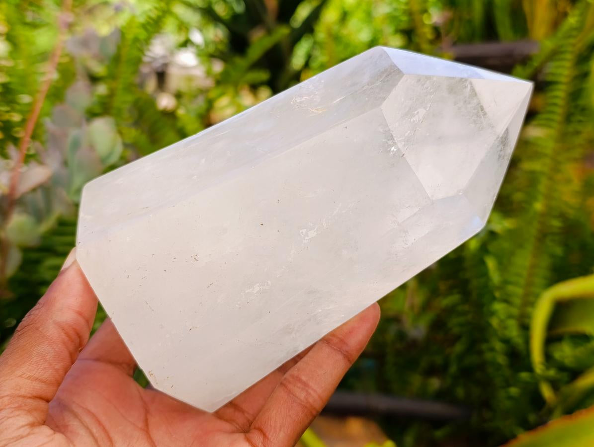 Polished Milky Quartz Display Crystals x 2 From Madagascar - Toprock Gemstones and Minerals 