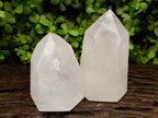 Polished Milky Quartz Display Crystals x 2 From Madagascar - Toprock Gemstones and Minerals 