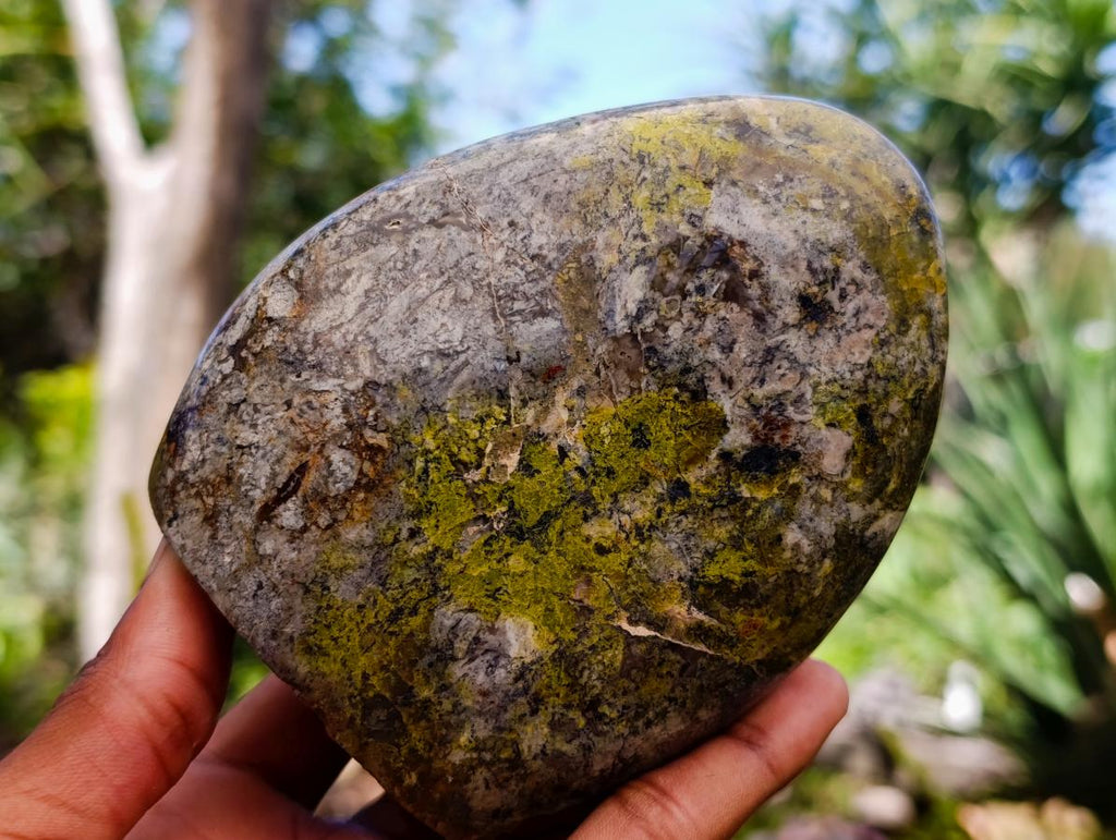 Polished Green Opal Standing Free Forms x 2 From Betroka, Madagascar - Toprock Gemstones and Minerals 