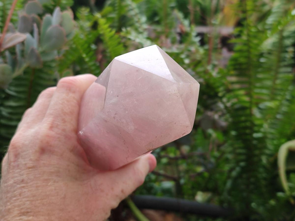 Polished Large Gemmy Rose Quartz Crystal Tower Point x 1 From Madagascar - Toprock Gemstones and Minerals 