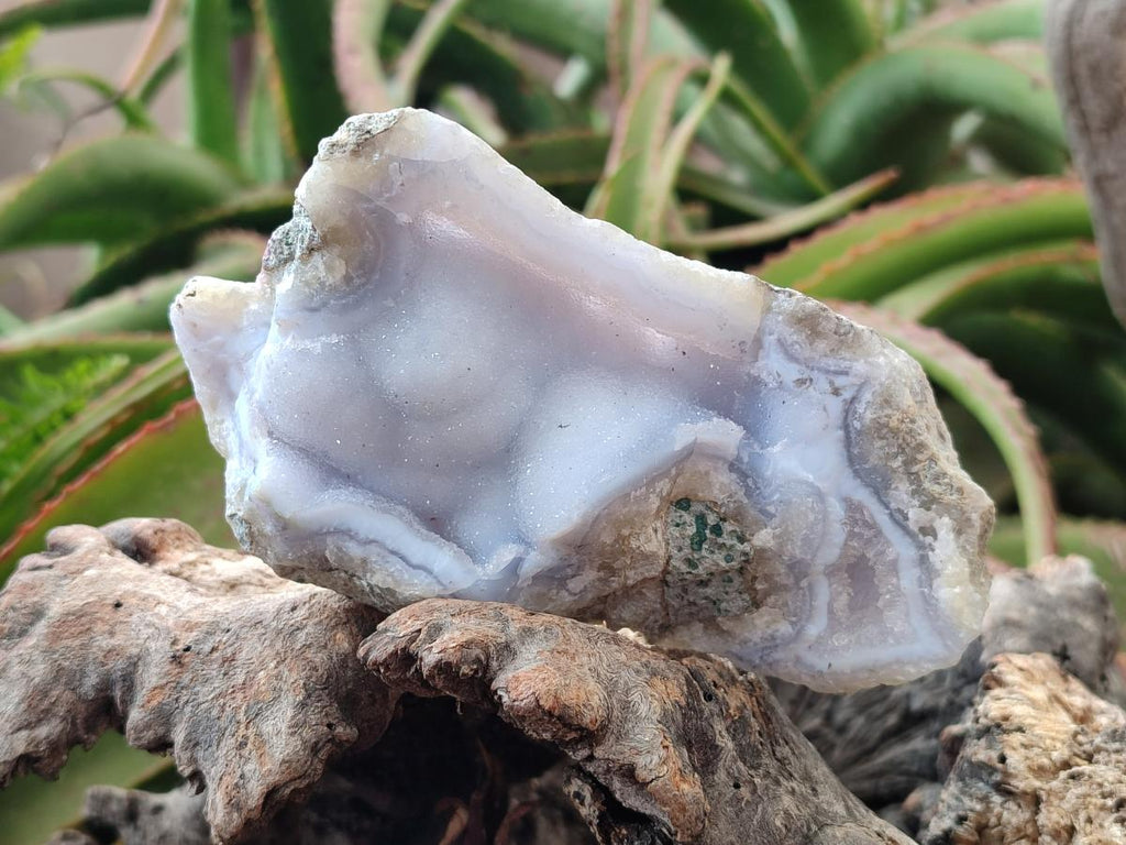 Natural Blue Lace Agate Clusters Specimens x 6 From Nsanje, Malawi - Toprock Gemstones and Minerals 