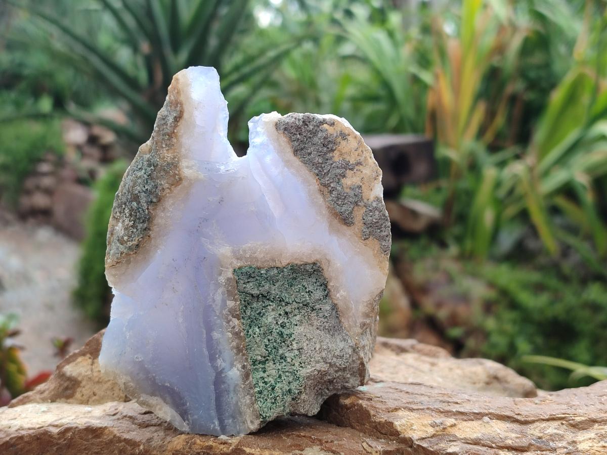 Natural Blue Lace Agate Clusters Specimens x 6 From Nsanje, Malawi - Toprock Gemstones and Minerals 