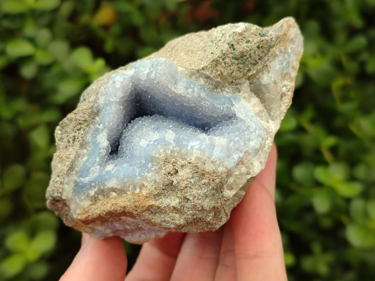 Natural Blue Lace Agate Clusters Specimens x 6 From Nsanje, Malawi - Toprock Gemstones and Minerals 