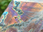 Polished Rare Purple Sunset Flash Labradorite Standing Free Forms x 3 From Madagascar - Toprock Gemstones and Minerals 