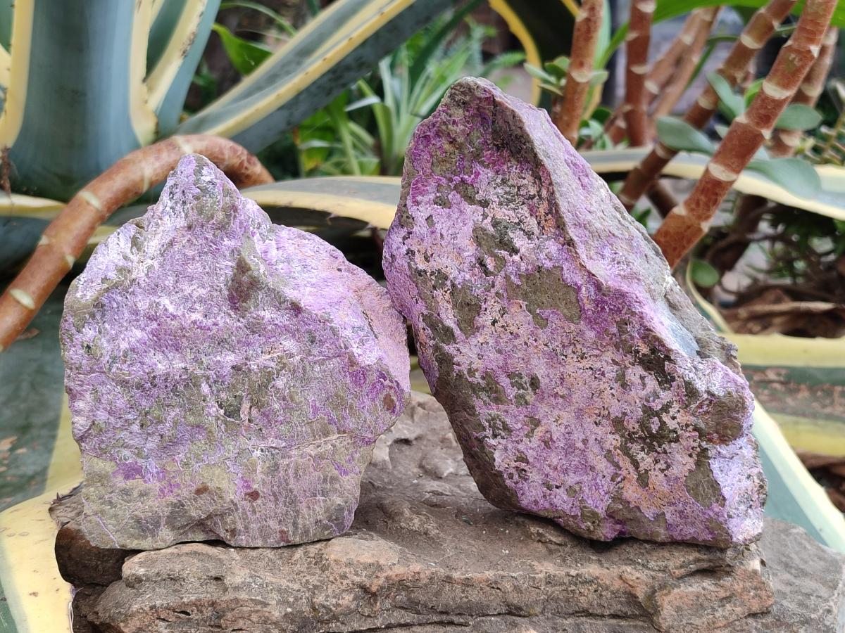 Natural Stichtite Cobbed Specimens x 4 From Barberton, South Africa - Toprock Gemstones and Minerals 