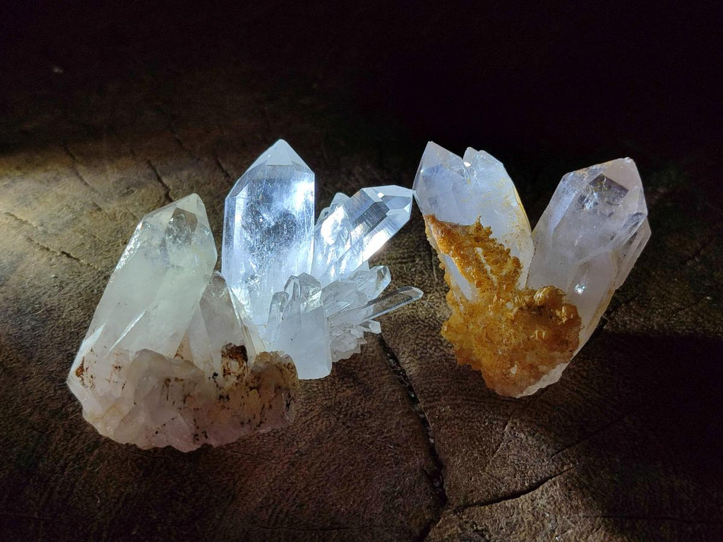 Natural Mix of Smokey, Clear and Amethyst Quartz Crystals x 20 From Brandberg, Namibia - Toprock Gemstones and Minerals 