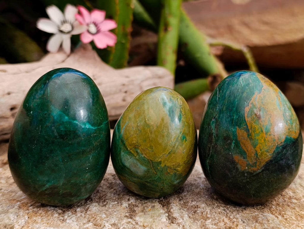 Polished Verdite Eggs x 12 From Zimbabwe - Toprock Gemstones and Minerals 