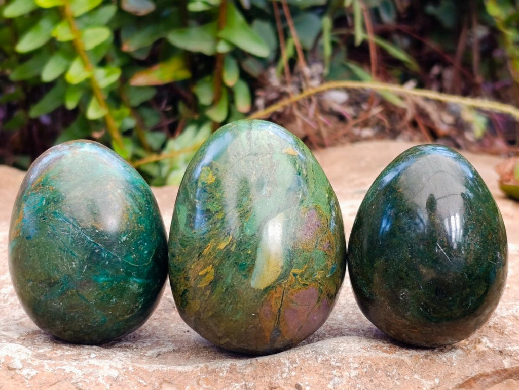 Polished Verdite Eggs x 12 From Zimbabwe - Toprock Gemstones and Minerals 