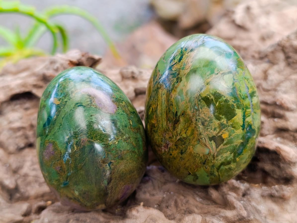 Polished Verdite Eggs x 12 From Zimbabwe - Toprock Gemstones and Minerals 