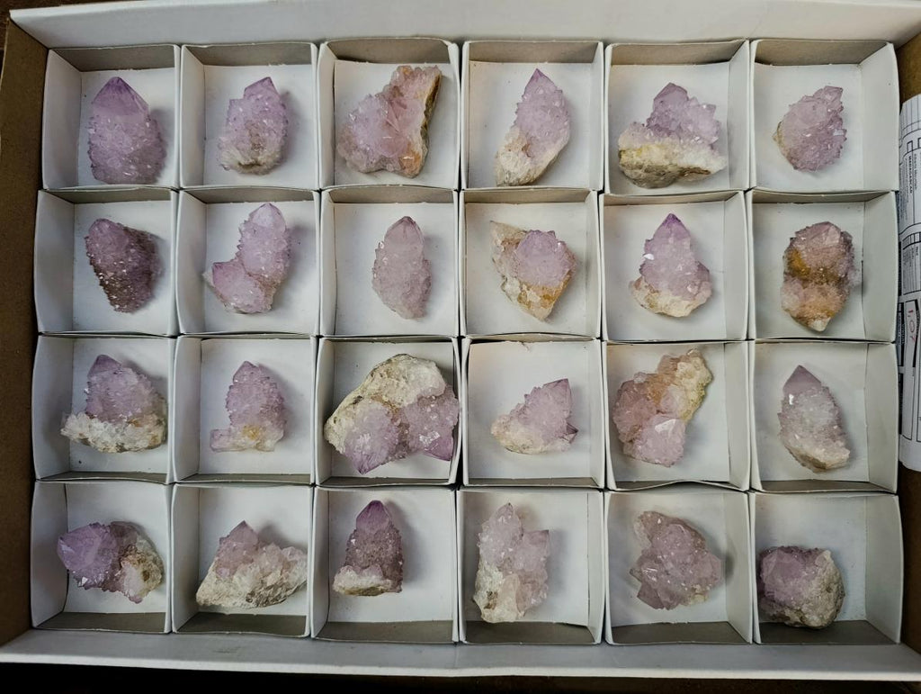 Natural Lilac Amethyst Spirit Clusters x 24 From Boekenhouthoek, South Africa - Toprock Gemstones and Minerals 