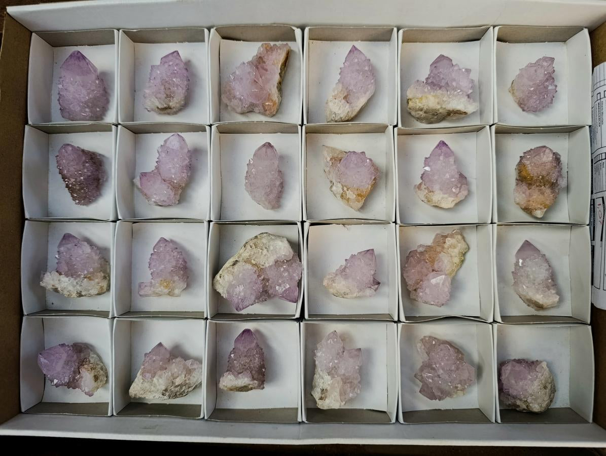 Natural Lilac Amethyst Spirit Clusters x 24 From Boekenhouthoek, South Africa - Toprock Gemstones and Minerals 