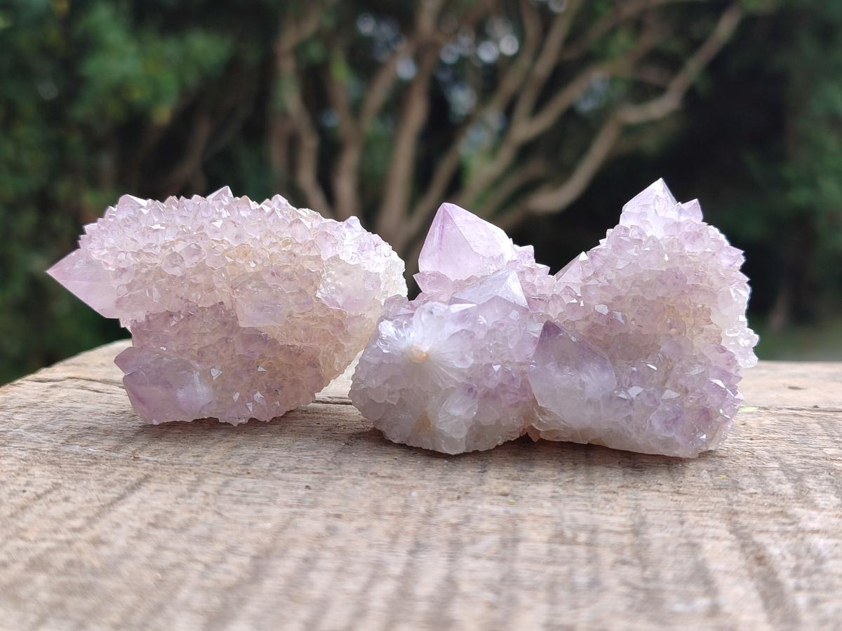 Natural Lilac Amethyst Spirit Quartz Clusters x 12 From Boekenhouthoek, South Africa - Toprock Gemstones and Minerals 