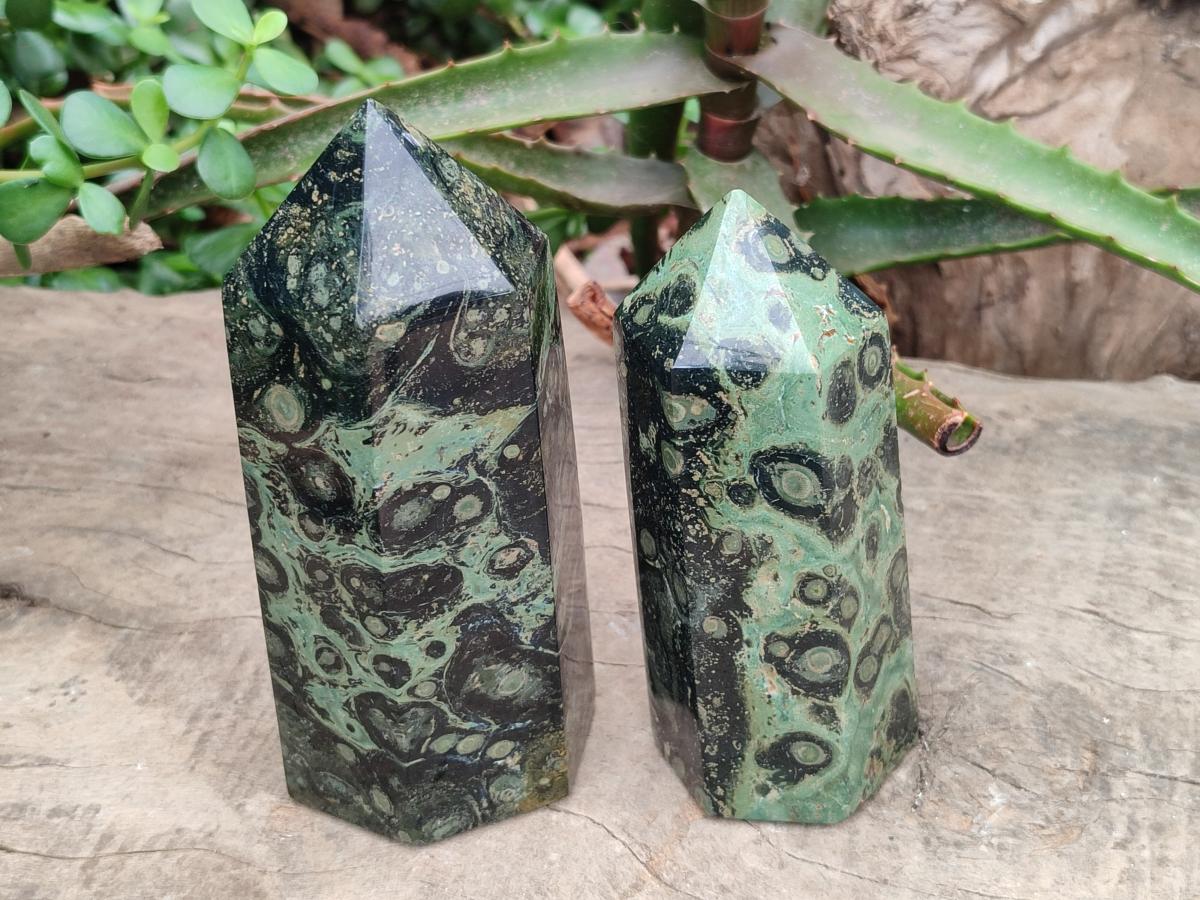 Polished Stromatolite Display Crystals x 2 From Katsepy, Madagascar - Toprock Gemstones and Minerals 
