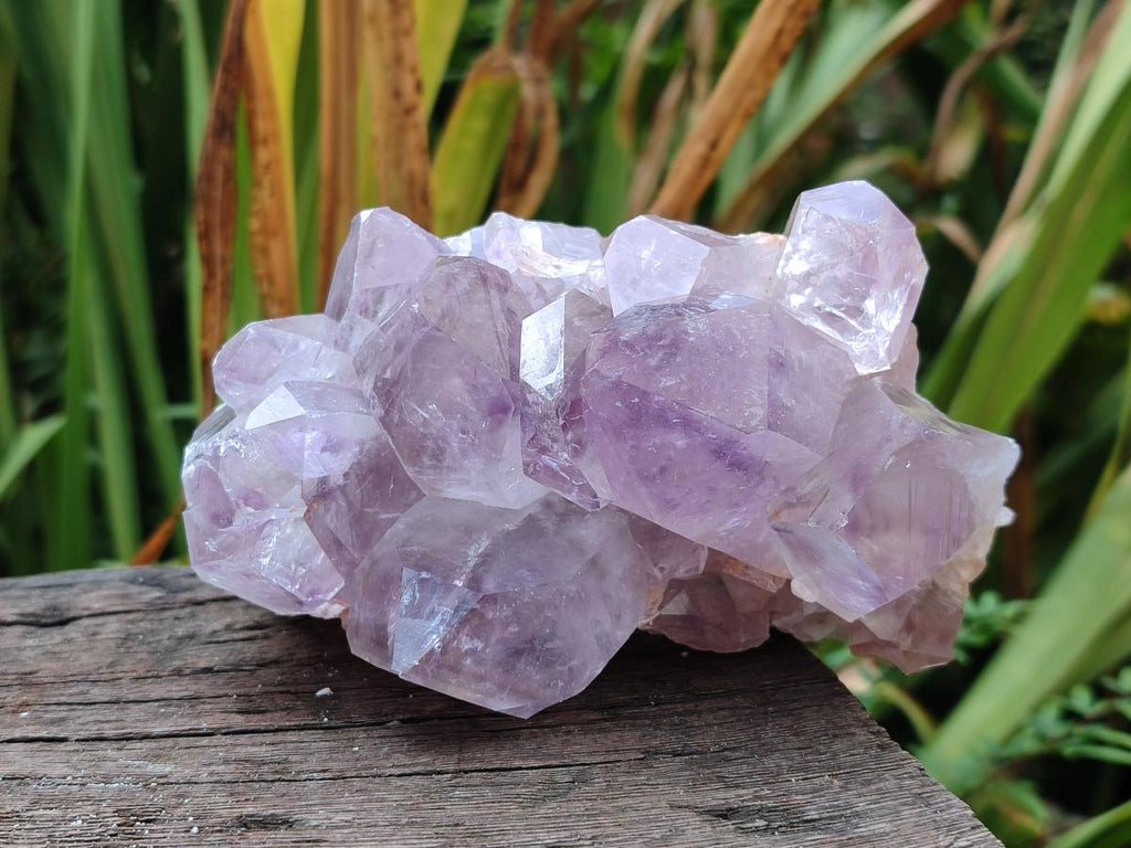 Natural Jacaranda Amethyst Clusters x 3 From Mumbwa, Zambia - Toprock Gemstones and Minerals 