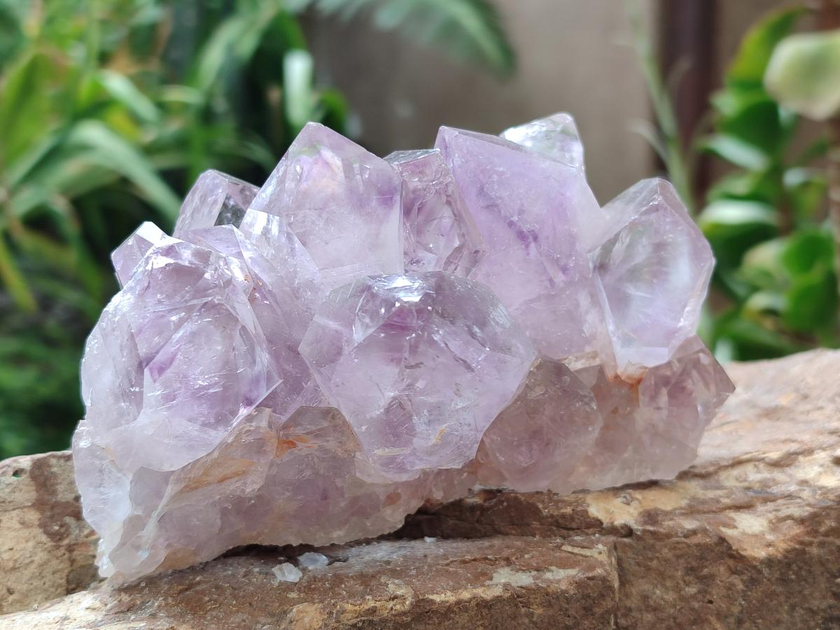 Natural Jacaranda Amethyst Clusters x 3 From Mumbwa, Zambia - Toprock Gemstones and Minerals 