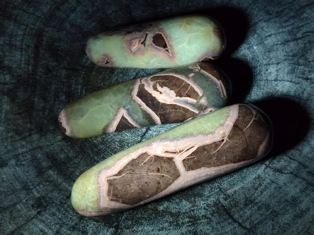 Polished Septerye Massage Wands x 6 From Mahajanga, Madagascar - Toprock Gemstones and Minerals 