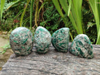 Polished Emerald Mica 'Mutokolite' Standing Free Forms x 4 From Mutoko, Zimbabwe - Toprock Gemstones and Minerals 