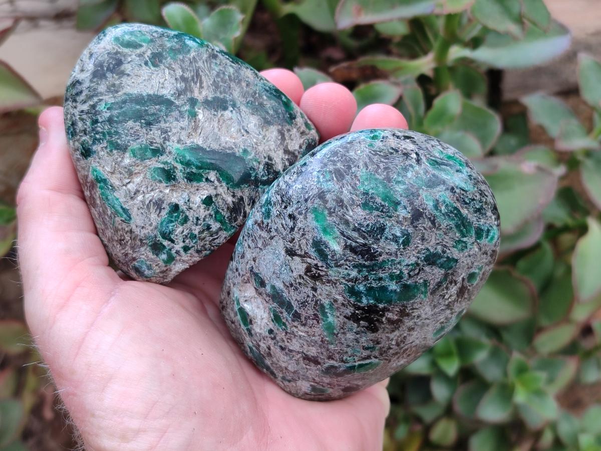 Polished Emerald Mica 'Mutokolite' Standing Free Forms x 4 From Mutoko, Zimbabwe - Toprock Gemstones and Minerals 