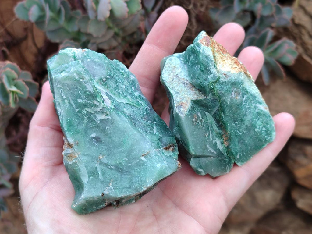 Natural Swazi Jade Cobbed Specimens x 12 From Swaziland - Toprock Gemstones and Minerals 