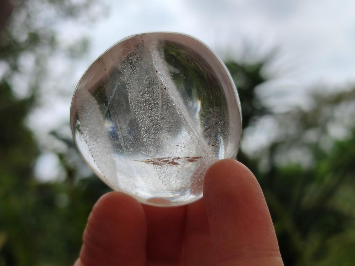 Polished Girasol Pearl Quartz Palm Stones x 24 From Ambatondrazaka, Madagascar - Toprock Gemstones and Minerals 