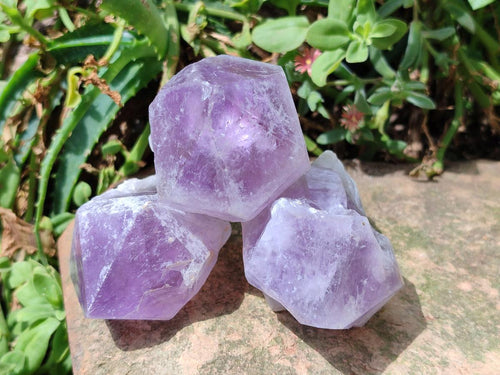 Natural Jacaranda Amethyst Single Crystals x 12 From Mumbwa, Zambia - Toprock Gemstones and Minerals 