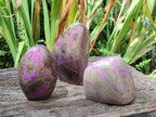 Polished Stichtite Standing Free Forms x 3 From Barberton, South Africa - Toprock Gemstones and Minerals 