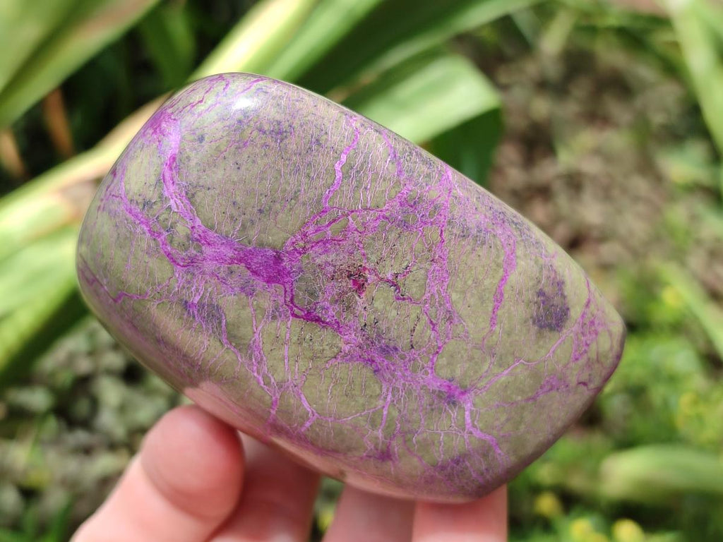 Polished Stichtite Standing Free Forms x 3 From Barberton, South Africa - Toprock Gemstones and Minerals 