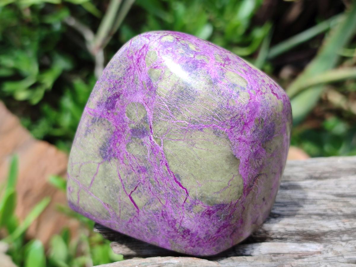 Polished Stichtite Standing Free Forms x 3 From Barberton, South Africa - Toprock Gemstones and Minerals 