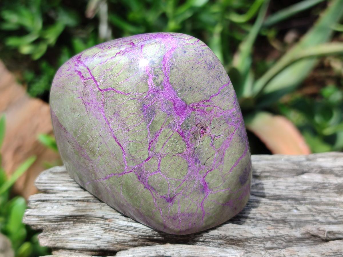 Polished Stichtite Standing Free Forms x 3 From Barberton, South Africa - Toprock Gemstones and Minerals 