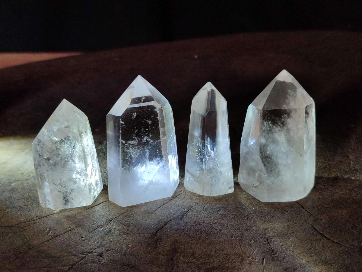 Polished Clear Smokey Quartz and Double Terminated Crystals x 18 From Madagascar - Toprock Gemstones and Minerals 