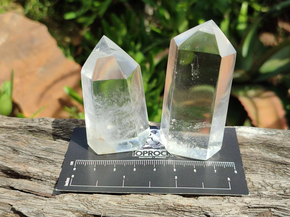 Polished Clear Quartz Display Crystals x 12 From Madagascar - Toprock Gemstones and Minerals 