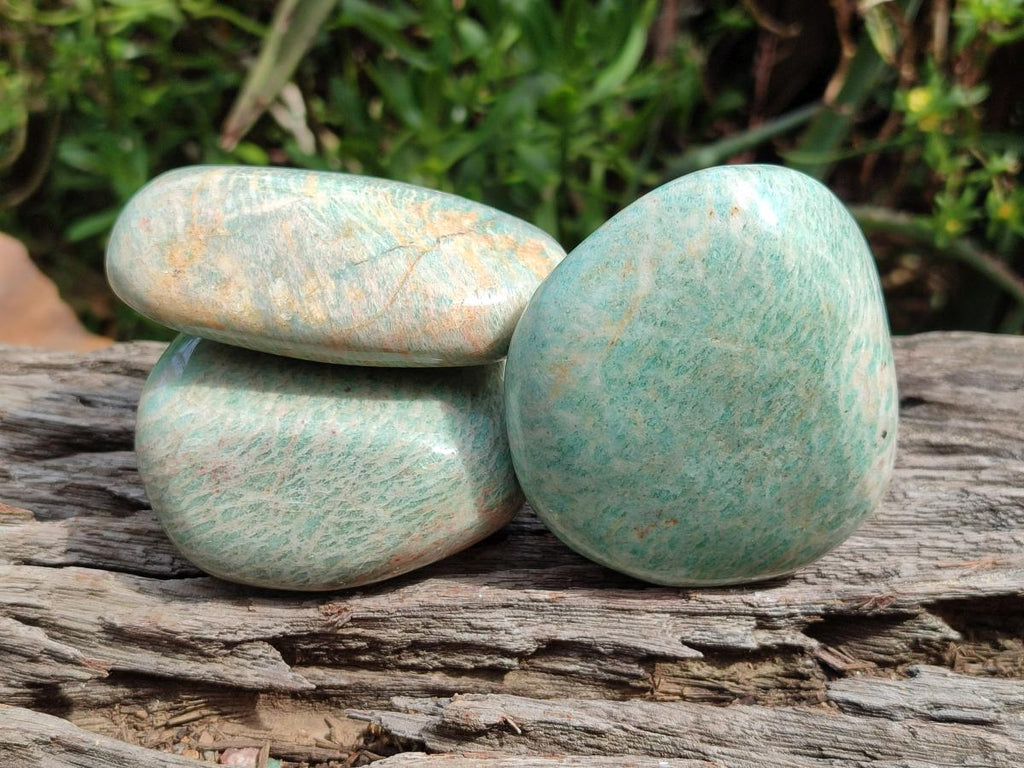 Polished Amazonite Free Forms x 8 From Zimbabwe - Toprock Gemstones and Minerals 