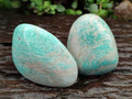 Polished Amazonite Free Forms x 8 From Zimbabwe - Toprock Gemstones and Minerals 
